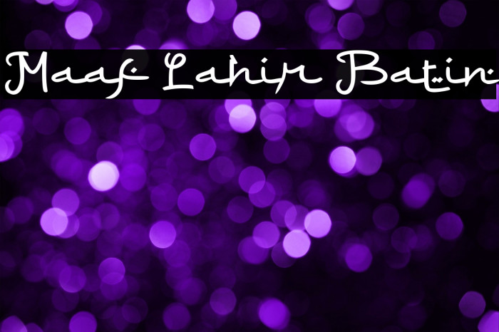 Maaf Lahir Batin Example 2