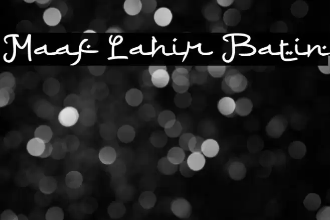 Maaf Lahir Batin Font examples