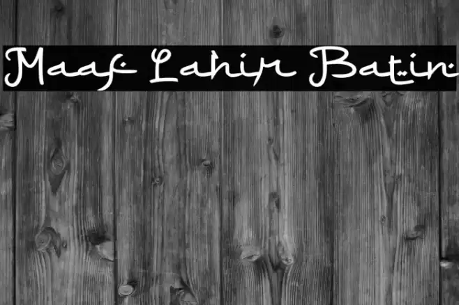 Maaf Lahir Batin Font examples