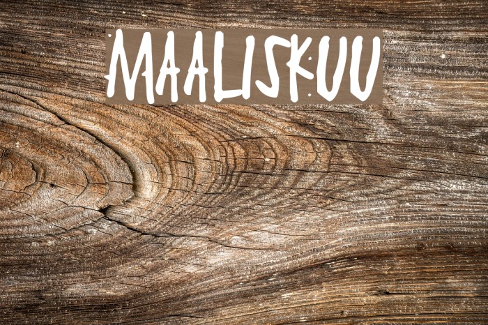 Maaliskuu Font examples