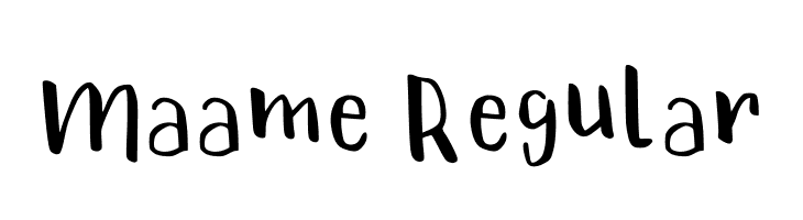 Maame Regular Caratteri