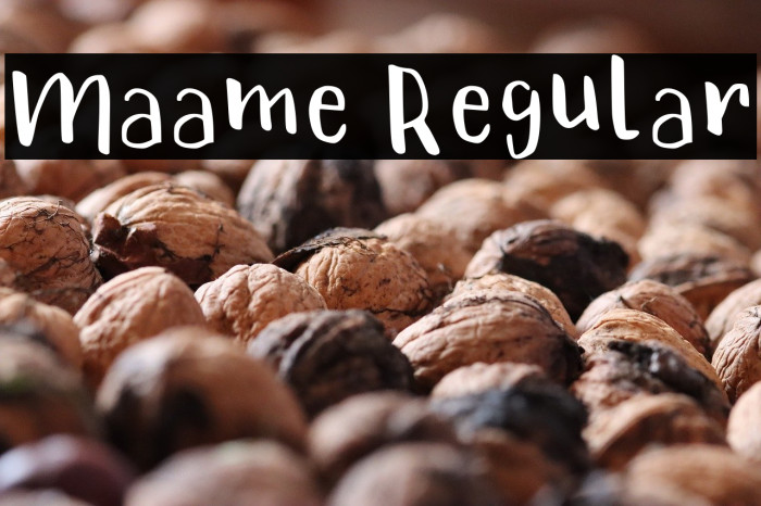 Maame Regular Example 2