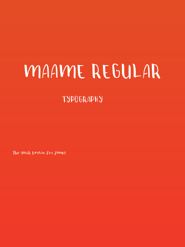 Maame Regular Poster