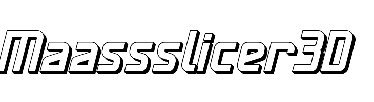 Maassslicer3D  font caratteri gratis
