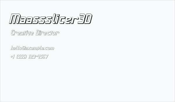 Maassslicer3D Business Card