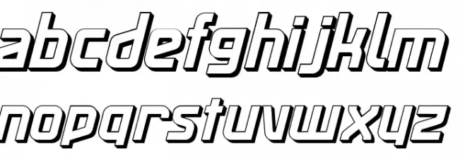 Maassslicer3D Schriftart Kleinbuchstaben