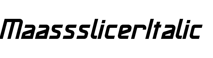 MaassslicerItalic Font