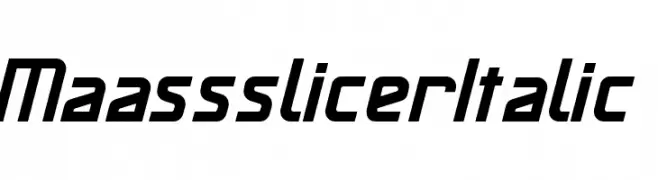 MaassslicerItalic  Frei Schriftart Herunterladen