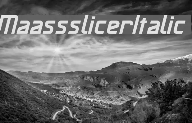 MaassslicerItalic Font examples