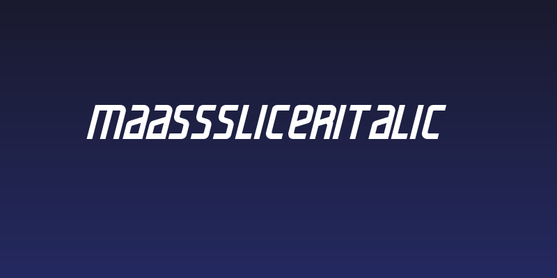 MaassslicerItalic Social Header