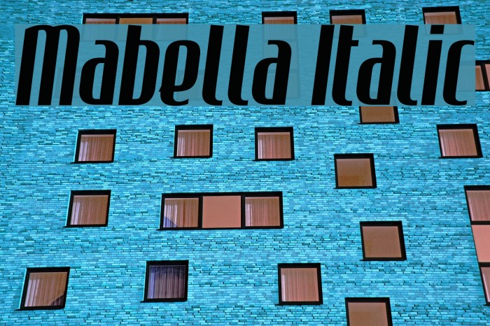 Mabella Italic Font examples