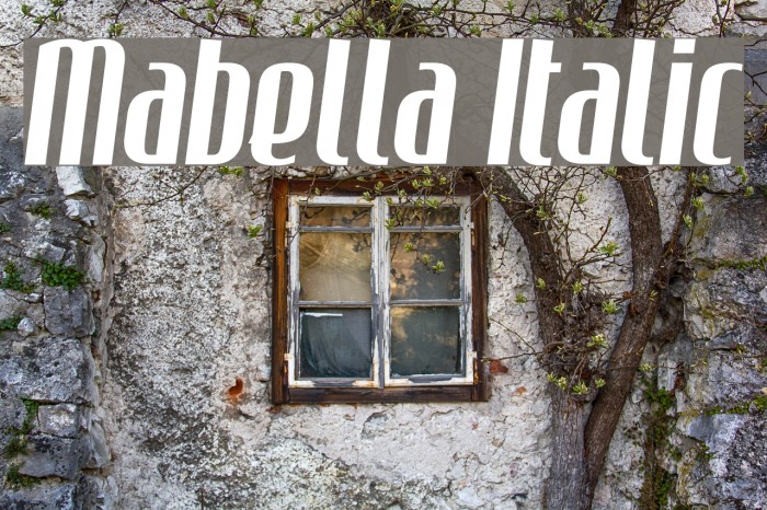 Mabella Italic Font examples