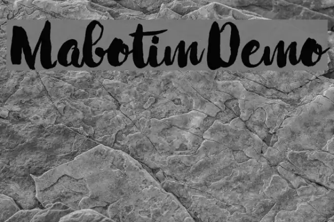 MabotimDemo Font examples