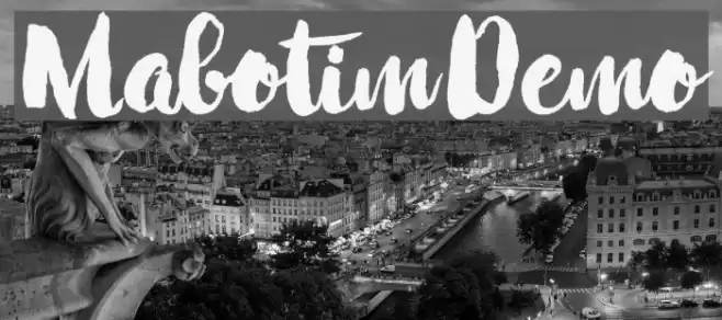 MabotimDemo Font examples