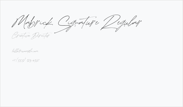 Mabrick Signature Regular Business Card