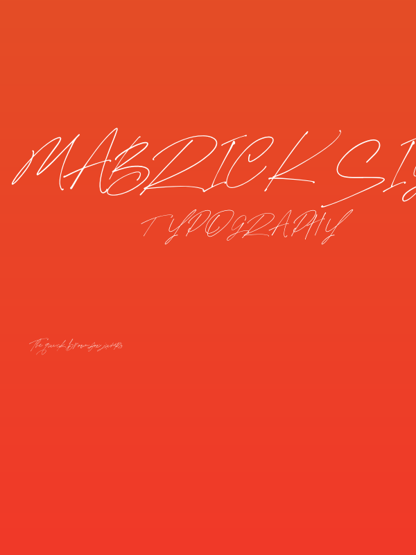 Mabrick Signature Regular Poster