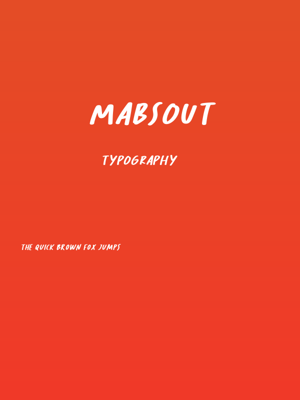 Mabsout Poster