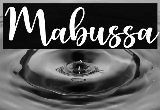 Mabussa Font examples