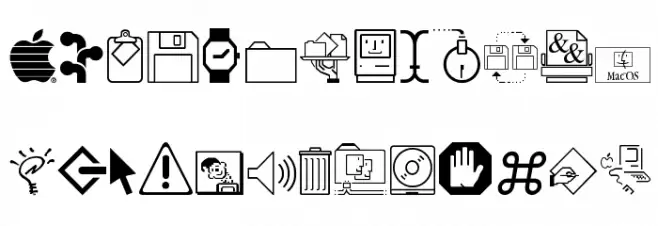 Mac Dingbats フォント 大文字