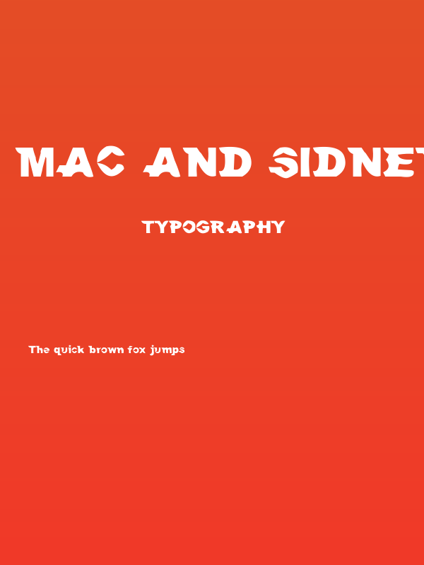 Mac and Sidney Poster