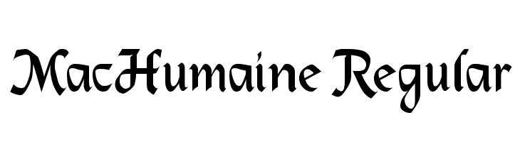 MacHumaine Regular Schriftart