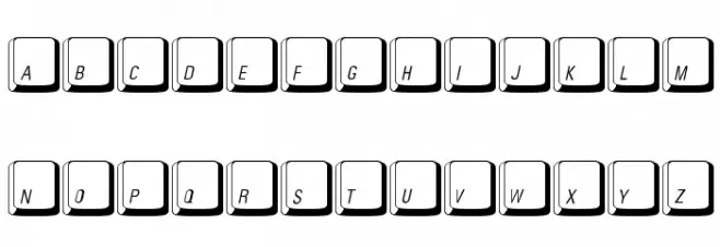 MacKeyCaps Fonte MINÚSCULAS