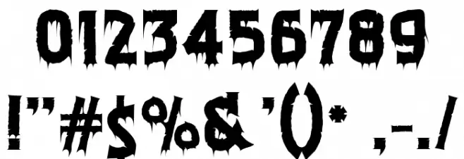 Macabre Night フォント その他の文字