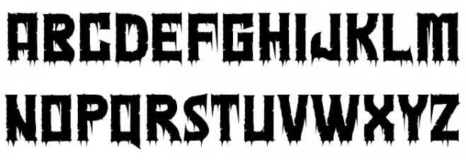 Macabre Night フォント 大文字