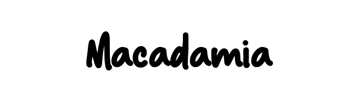 Macadamia  font caratteri gratis