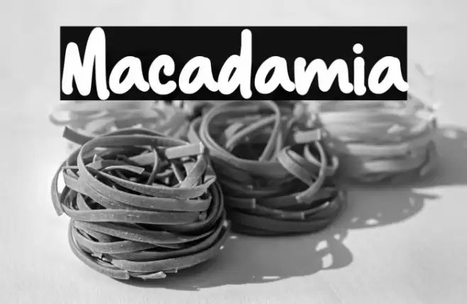 Macadamia Font examples