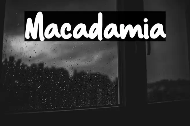 Macadamia Font examples