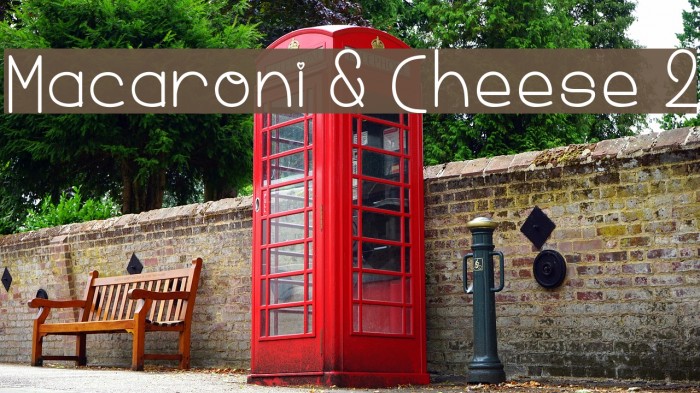 Macaroni & Cheese 2 Font examples