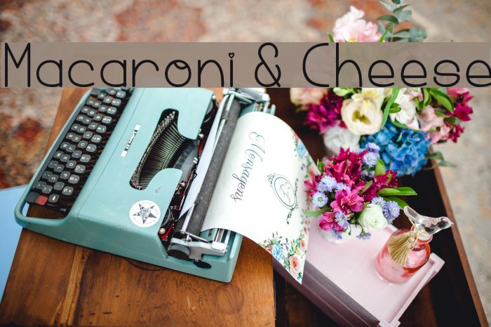 Macaroni & Cheese Font examples