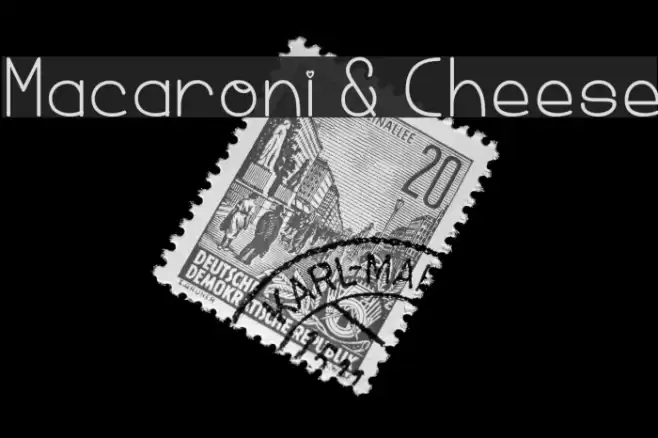 Macaroni & Cheese Font examples