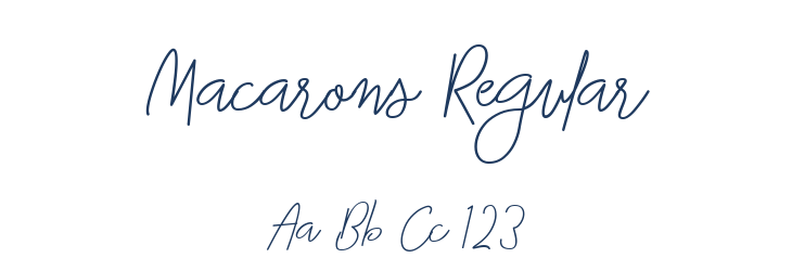 Macarons Regular Font Preview