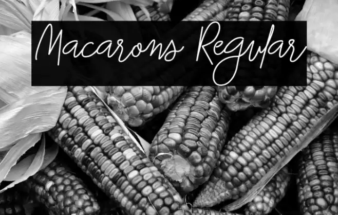 Macarons Regular Font examples