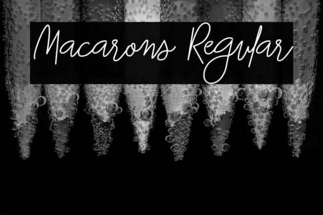Macarons Regular Font examples