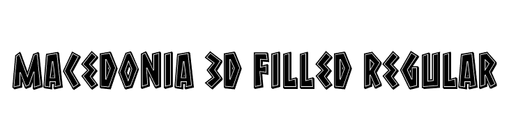 Macedonia 3D Filled Regular Font