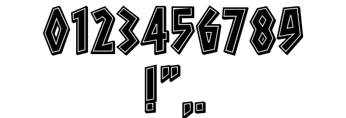 Macedonia 3D Filled Regular Font OTHER CHARS
