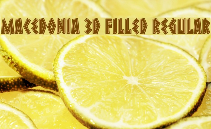 Macedonia 3D Filled Regular Font examples