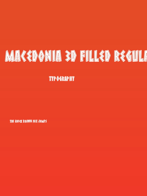 Macedonia 3D Filled Regular Poster