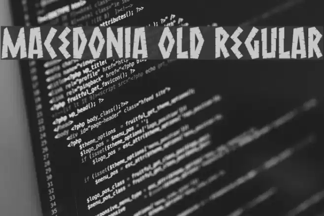 Macedonia Old Regular Font examples