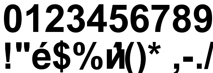 Macedonian Helv Bold Font OTHER CHARS