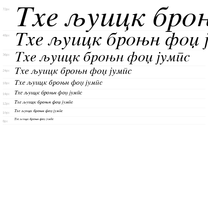 Macedonian Tms Italic Waterfall