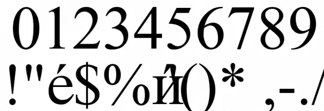 Macedonian Tms Font OTHER CHARS