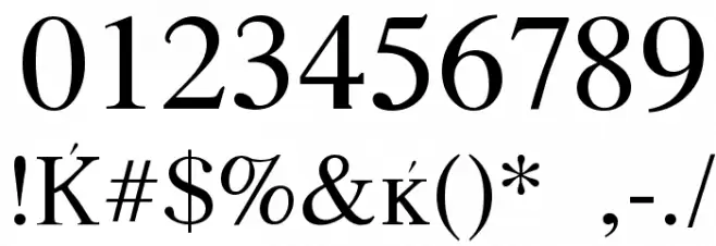 Macedonian Font OTHER CHARS