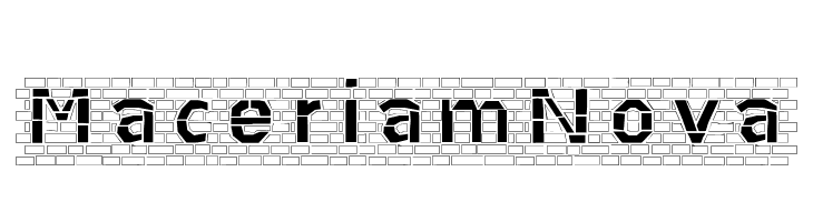 MaceriamNova  font caratteri gratis