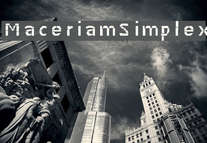 MaceriamSimplex Font examples