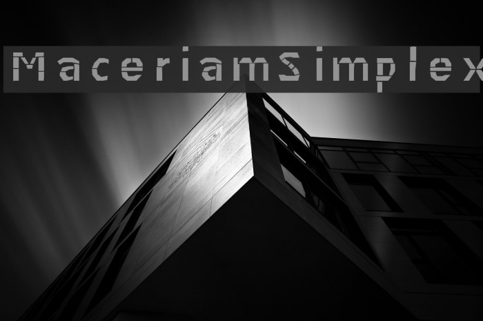 MaceriamSimplex Font examples