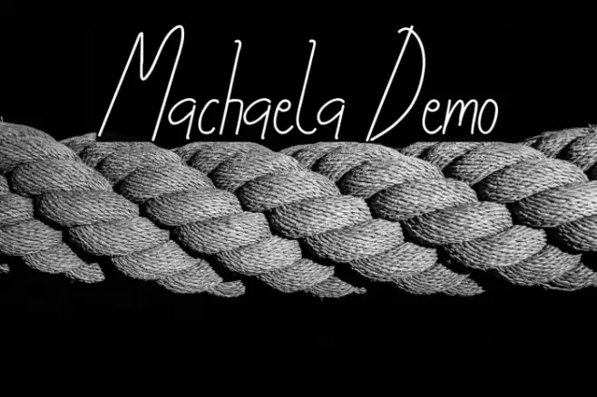 Machaela Demo Font examples